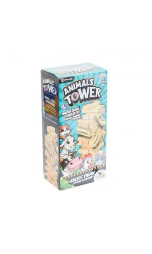 Nessiworld  7378 Animals Tower Süper Denge Oyunu 54 Parça -Tottreiq