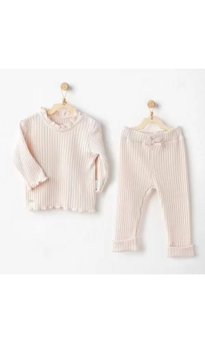 Nessiworld  Andywawa AC25093 Sweet Penguin 2Li Bebe Takım Ekru