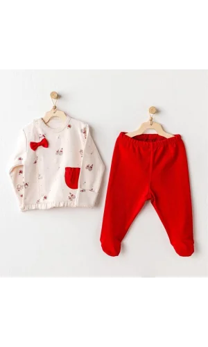 Nessiworld  Andywawa AC25345 Penguin 2Li Bebe Zıbın Takım Ekru