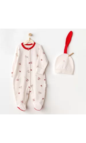 Nessiworld  Andywawa AC25346 Penguin Bebek Tulum Takım Ekru