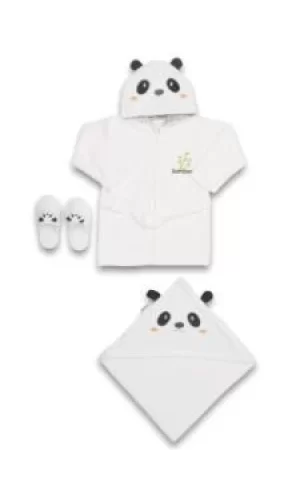 Nessiworld   Baby Panda Bebe Bornoz Seti 30037 Beyaz