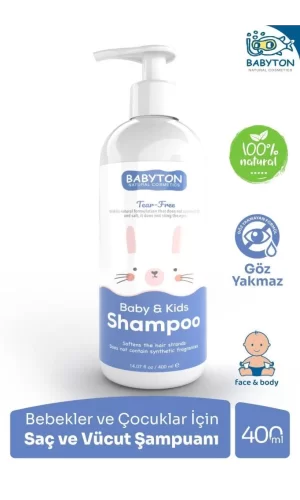 Nessiworld  Babyton Göz Yakmayan Doğal Bebek ve Çocuk Şampuanı 400 ml