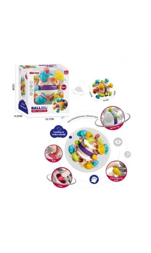 Nessiworld BIB6034-Vardem 6 in 1 Diş Kaşıyıcılı Bebek Topu