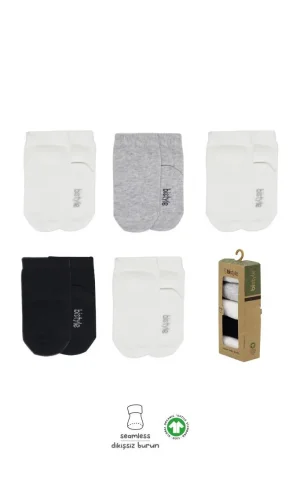 Nessiworld Bistyle 5li Penye Soket Kutulu Basic Çorap 10131 Gri