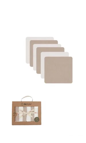 Nessiworld Bistyle 6lı Müslin Mendil 20x20 cm 90106 Ekru Bej