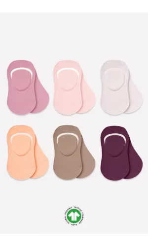 Nessiworld  Bistyle Mix Babet Çorap 6Lı BS30101M Gül Kurusu