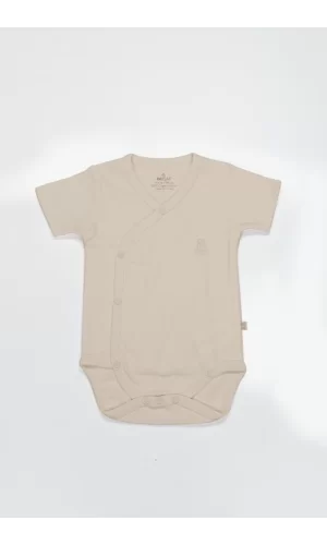Nessiworld Bistyle Organik Natural Basic Style Kruvaze Yarım Kol Body BS17101 Bej