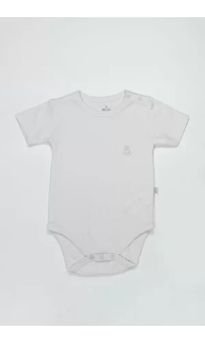 Nessiworld Bistyle Organik Natural Basic Style Yarım Kol Body BS17103 Beyaz