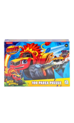 Nessiworld  BL0048 Blaze Monster Machines 100 Parça Puzzle -Laçokids