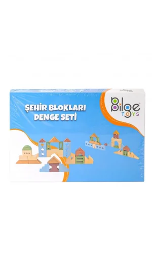 Nessiworld  BLG-107A Ahşap Şehir Blok Seti