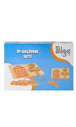 Nessiworld  BLG-111 Ahşap İp Geçirme Oyun Seti