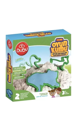Nessiworld  Bu-Bu Games Oyun Kumu ve Çiftlik Hayvan Kalıplı Set 500 gr