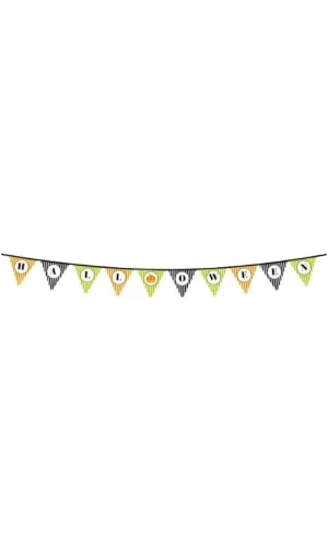 Nessiworld Cadılar Bayramı Kabak Temalı Halloween Yazılı Banner Süs Flama 3 Metre