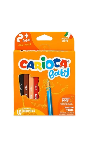 Nessiworld  Carioca Baby Jumbo Üçgen Kuru Boya Kalemi 10lu