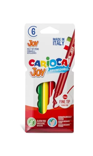 Nessiworld  Carioca Joy Süper Yıkanabilir Keçeli Boya Kalemi 6Lı