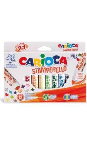 Nessiworld  Carioca Stamperello Yıkanabilir Keçeli Boya Kalemi 12Li