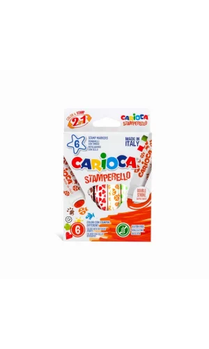Nessiworld  Carioca Stamperello Yıkanabilir Keçeli Boya Kalemi 6Lı