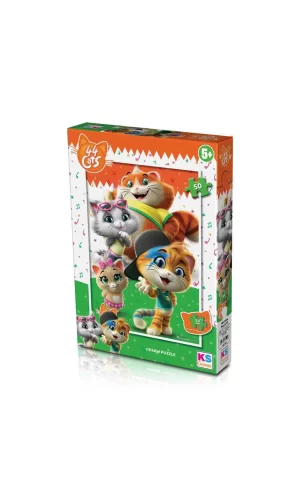 Nessiworld CAT 709 44 Kedi Puzzle 50 Parça - Ks Puzzle