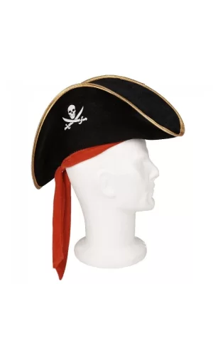 Nessiworld  Çocuk Boy Kadife Jack Sparrow Denizci Kaptan Jack Korsan Şapkası 45x16 cm