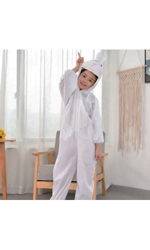 Nessiworld  Çocuk Tavşan Kostümü Beyaz Renk 3-5 Yaş 100 cm