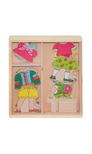 Nessiworld  CS-6817 Ahşap Elbise Giydirme Oyunu -Chiva