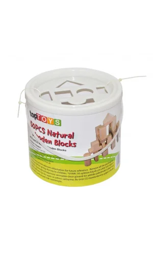 Nessiworld CS-8832 NATURAL AHŞAP BLOK 50 PARÇA