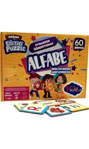 Nessiworld  Eğitici Ahşap Puzzle Alfabe