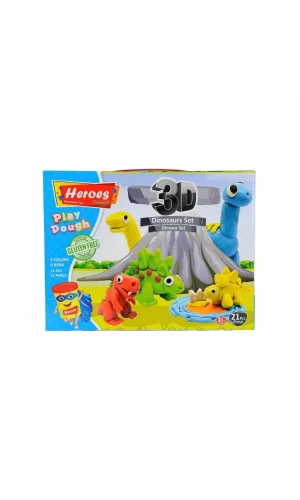 Nessiworld  ERN-568 Heroes 3D Dinazor Oyun Hamur Seti - Eren Oyuncak