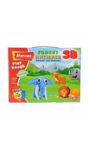 Nessiworld  ERN-571 Heroes 3D Orman Hayvanları Seti - Eren Eğitici Oyuncak