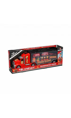 Nessiworld  ERN-875 Heroes Toys Çantalı İtfaiye Taşıyıcı Tır Seti - Eren Oyuncak