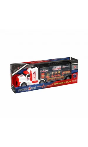 Nessiworld  ERN-877 Heroes Toys Çantalı Ambulans Taşıyıcı Tır Seti - Eren Oyuncak