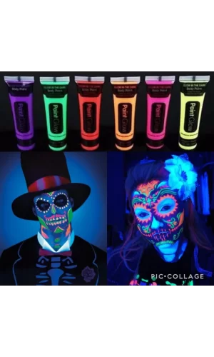 Nessiworld    Glow Stick Boya Fosforlu Krem Boya 12 Adet