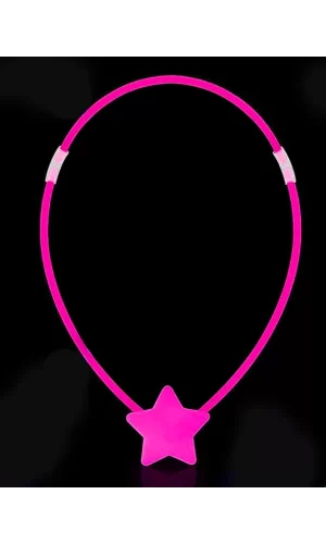 Nessiworld    Glow Stick Yıldız Kolye - Glow Kolye - Glow Stick Partisi Yıldız Kolye 6 Adet