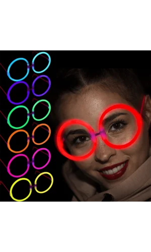 Nessiworld  GlowStickPartiGözlüğüGlowPartisiYuvarlakŞekilliFosforluGözlük6Adet