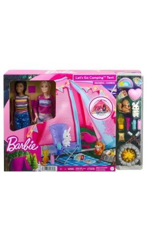 Nessiworld HGC18 Barbie Malibu ve Brooklyn Kampta Oyun Seti