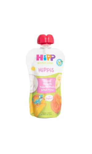 Nessiworld  Hipp Organik Mangolu Yoğurtlu Muzlu Şeftali Püresi 100 Gr
