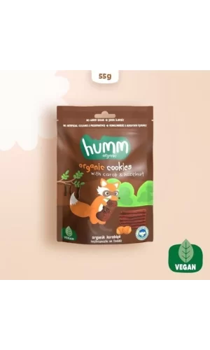 Nessiworld  Humm Organik Keçiboynuzlu ve Fındıklı Vegan Kurabiye 55 Gr
