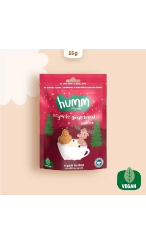 Nessiworld  Humm Organik Zencefilli ve Tarçınlı Vegan Kurabiye 55 Gr