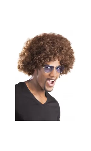 Nessiworld  Kahve Renk Kıvırcık Afro Bonus Peruk