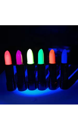 Nessiworld Karanlıkta Parlayan Yanan UV Neon Ruj Yüz Boyama 6 Adet 6 Renk
