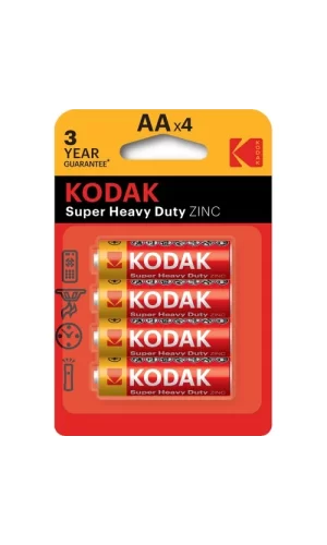 Nessiworld  Kodak Çinko Karbon Blister Kalem Pil 4lü AA