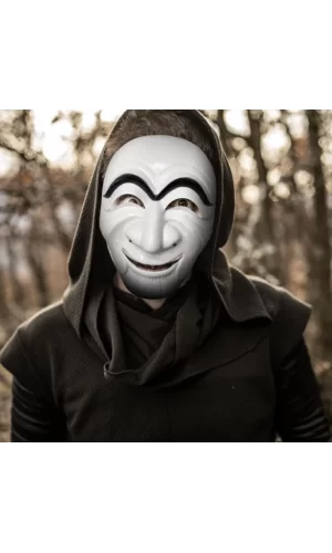 Nessiworld  Koreli Hırsız Teatral Hahoe Maskesi - Para Heist Maskesi - Dali Maskesi