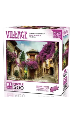 Nessiworld  KS Games Flowered Village Houses Puzzle 500 Parça 20062