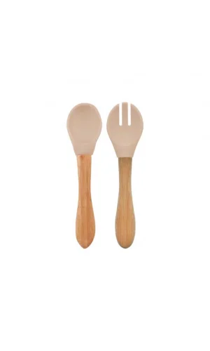 Nessiworld   Mama Kaşığı ve Çatal Seti Bubble Beige