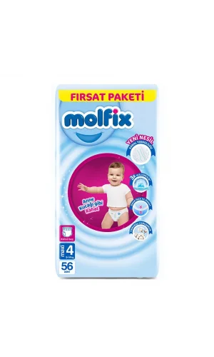 Nessiworld  Molfix Külot Bez Fırsat Paketi 4 Beden 9-14 Kg 56 Adet