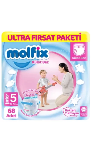 Nessiworld  Molfix Külot Bez Ultra Fırsat Paketi 5 Beden 12-17 Kg 68 Adet