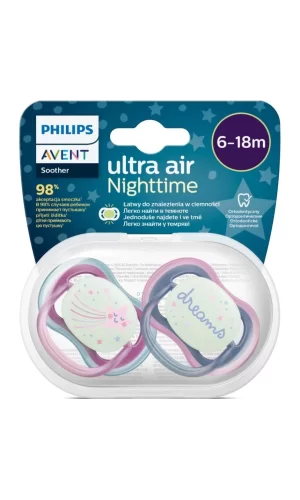 Nessiworld  Philips Avent Ultra Air Gece Emzik 6-18 Ay Kız