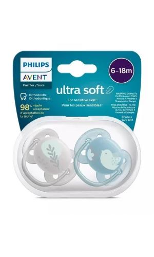 Nessiworld  Philips Avent Ultra Yumuşak Emzik 6-18 Ay Erkek