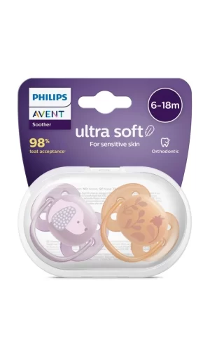 Nessiworld  Philips Avent Ultra Yumuşak Emzik 6-18 Ay Kız