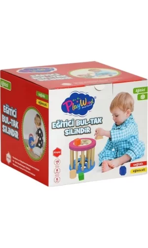 Nessiworld  PlayWood Ahşap Eğitici Silindir Bultak 374